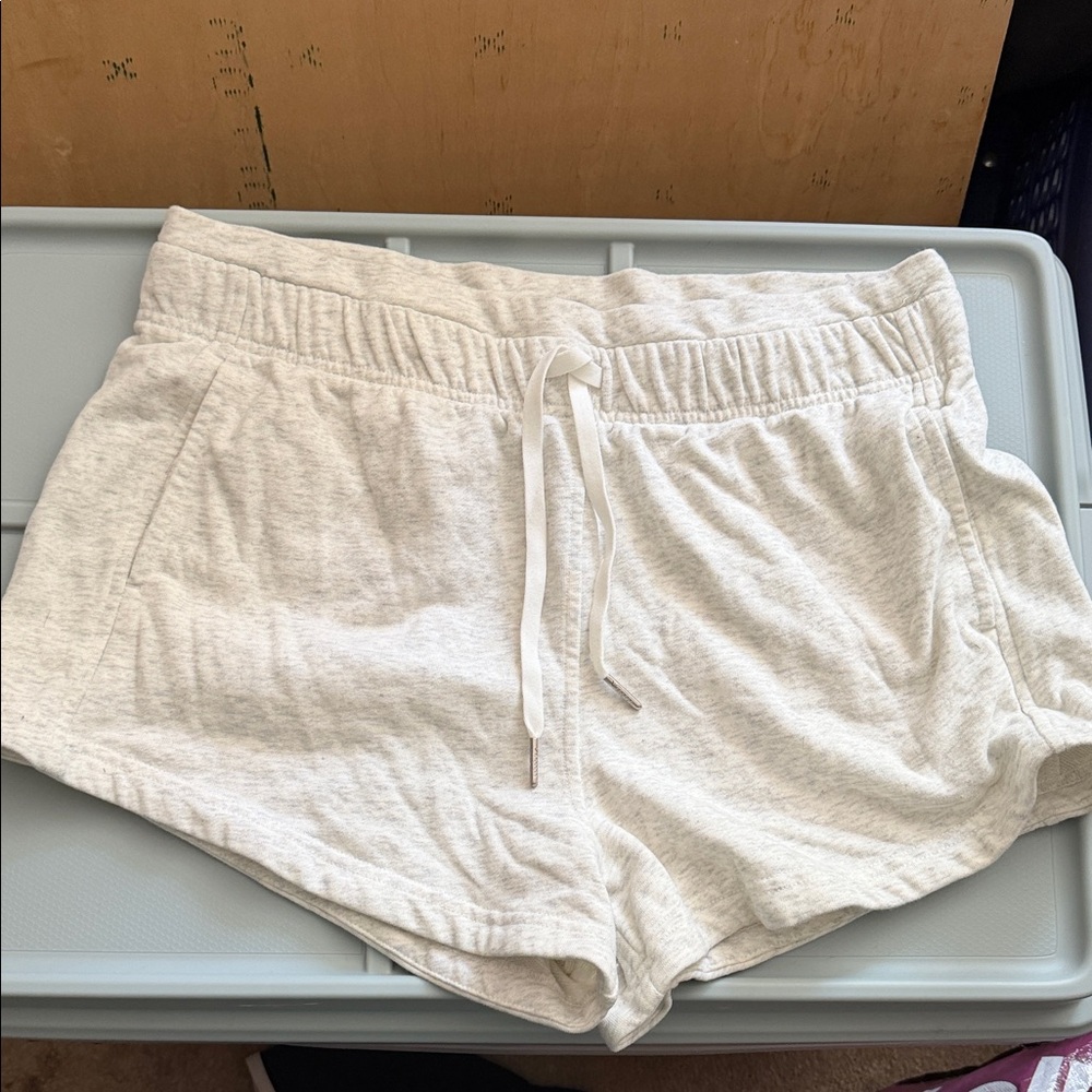 Women's Lightweight Drawstring Lounge Shorts - Cream